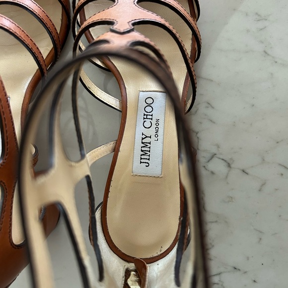 Jimmy Choo Brown Ren Sandals - Picture 11 of 11